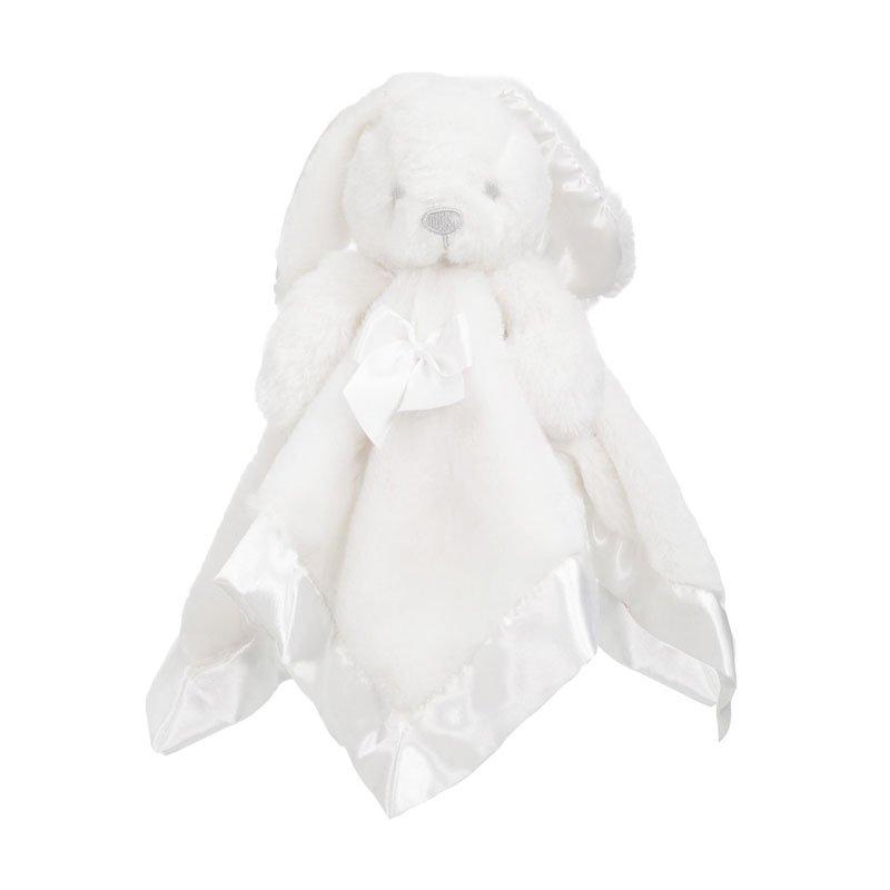 WHITE BUNNY COMFORTER W/RIBBONS - BC26-W - Kidswholesale.co.uk