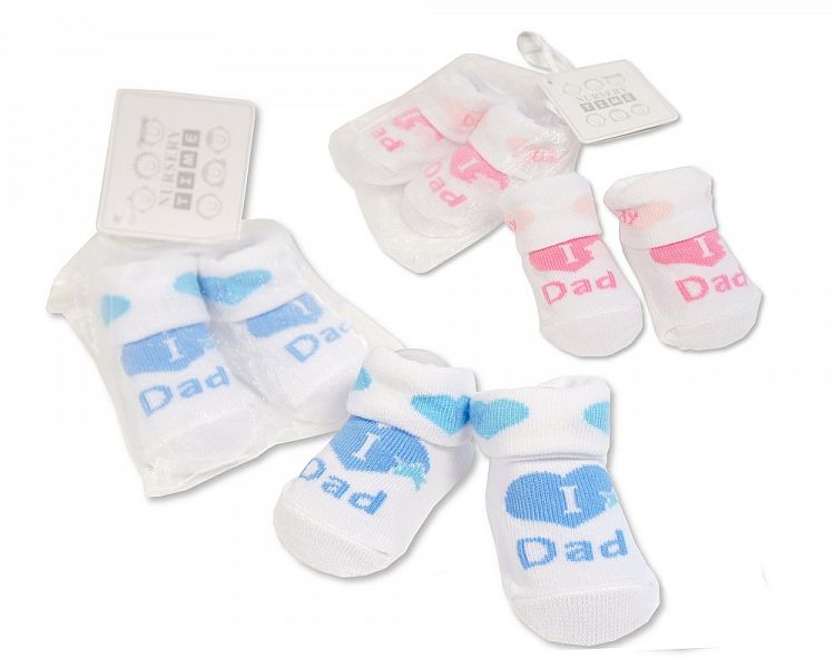 Baby Socks in Mesh Bag - I Love Dad (PK6) Bw 61-2117