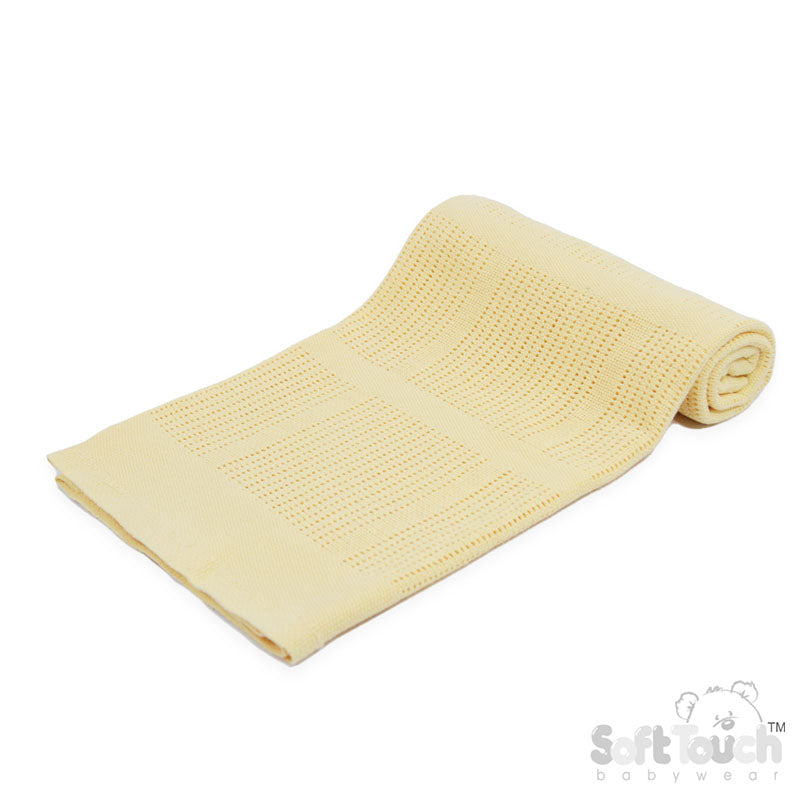 LEMON CELLULAR COTTON BLANKET  (PK6) CBP51-BP-LEM