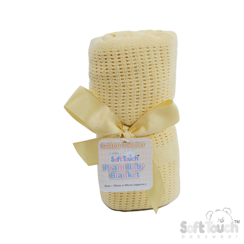 LEMON CELLULAR COTTON BLANKET  (PK6) CBP51-BP-LEM