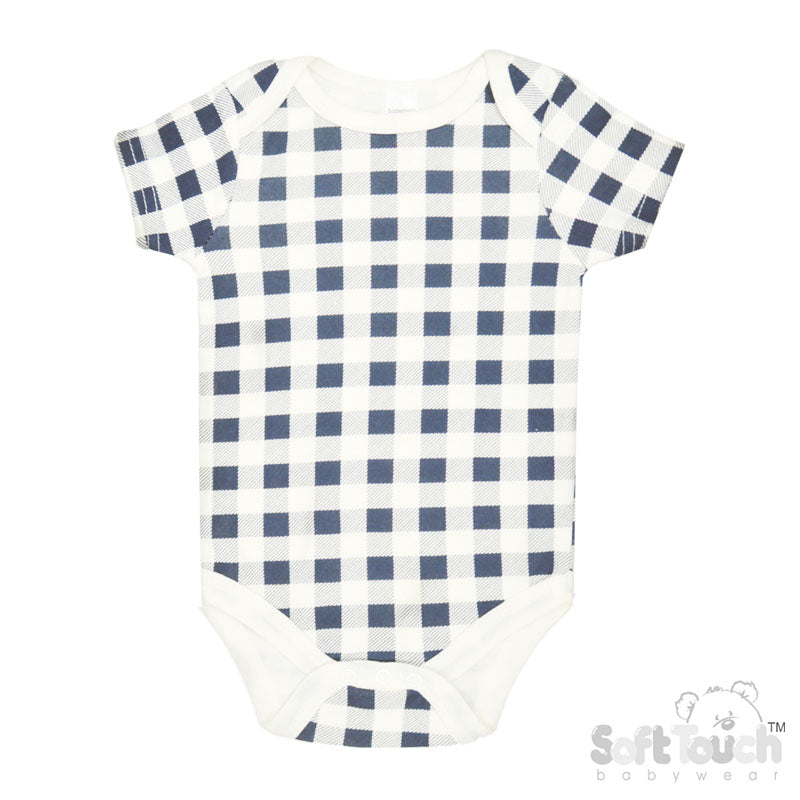 Bodysuits With Checked Design (0-3 Months) (PK12) CC09-BS-0-3