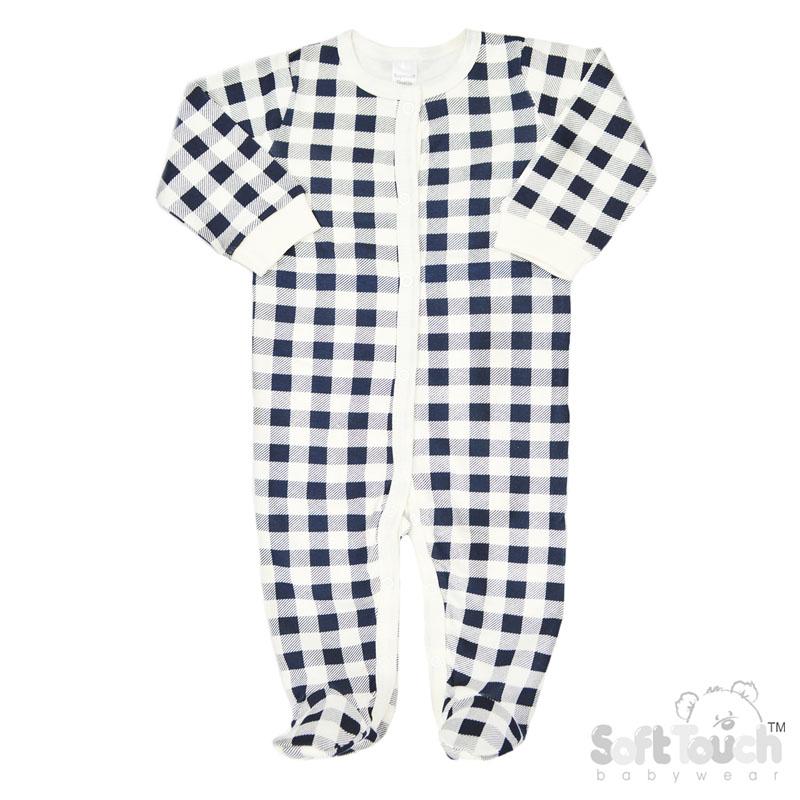 Sleepsuit With Checked Design (3-6Months)(PK12) CC09-SS-3-6