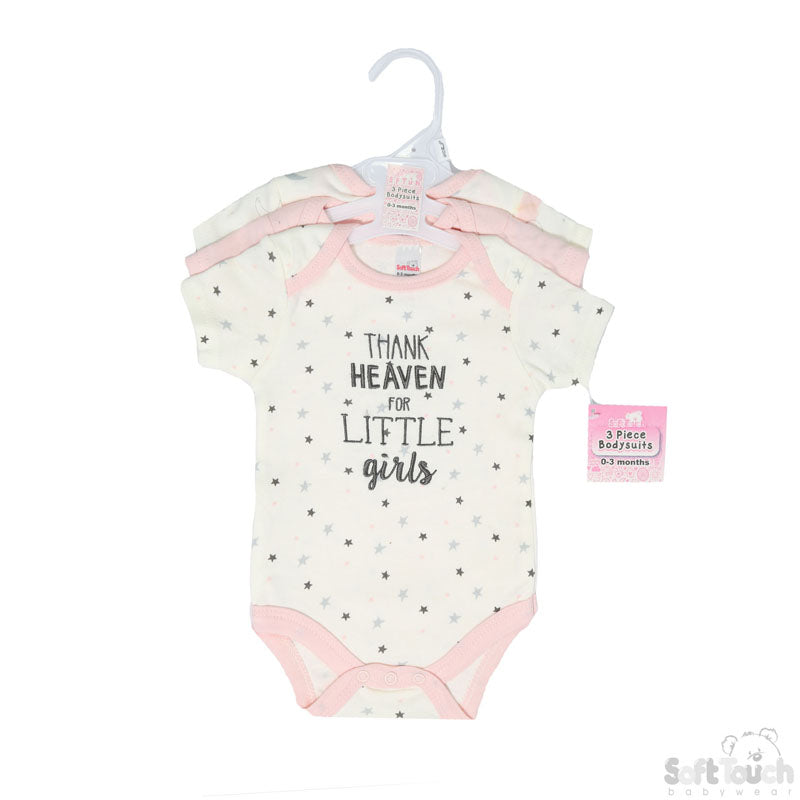 Pack Bodysuits Thank Heaven For Little Girls (NB-9 Months)-4CC103-BS