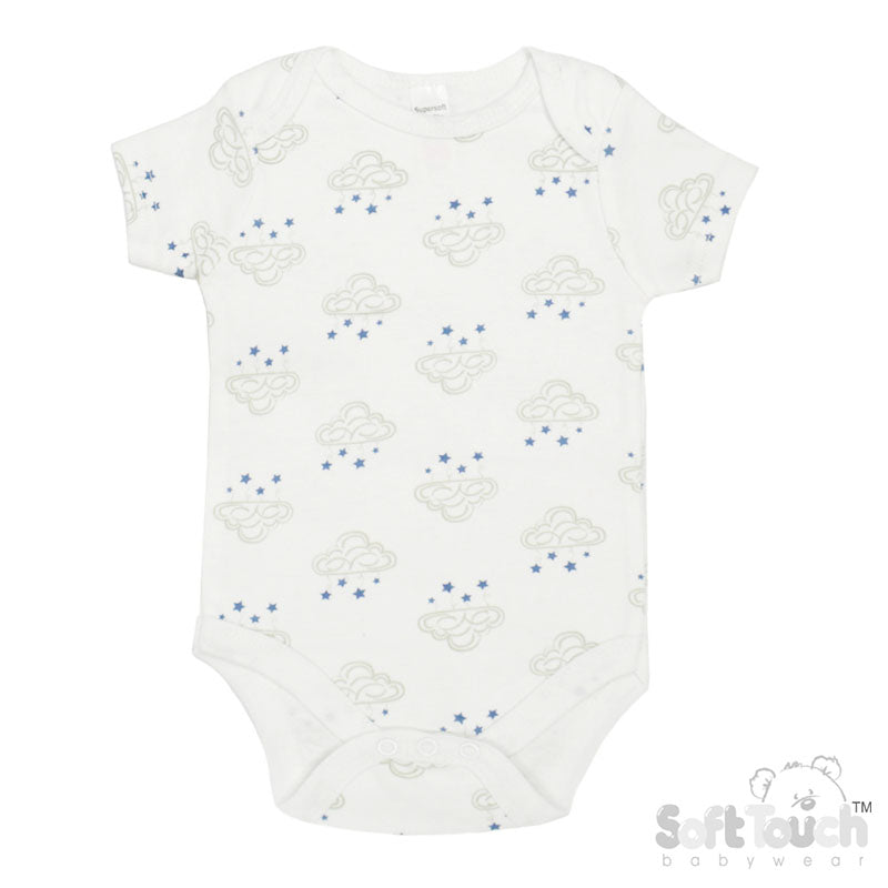 Bodysuits With Grey Cloud Design (0-3 Months) (PK12) CC11-BS-0-3