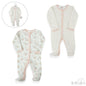 2 Pack Sleepsuit Bunny l (0-3 Months)-4CC202-SS