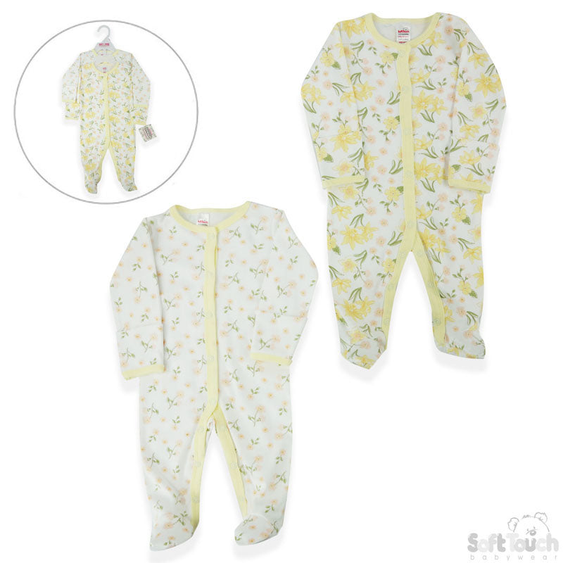 2 Pack Sleepsuit  Floral(0-3 Months)-4CC203-SS