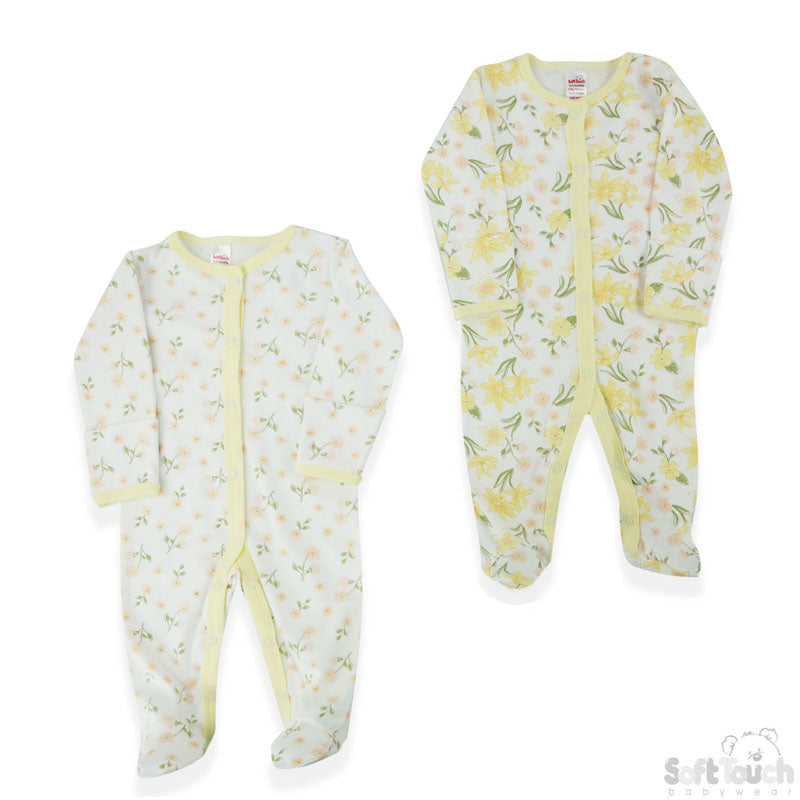 2 Pack Sleepsuit  Floral(0-3 Months)-4CC203-SS