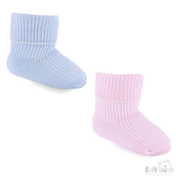 Pink/Blue NB Plain TOT Socks S03-PB-NB