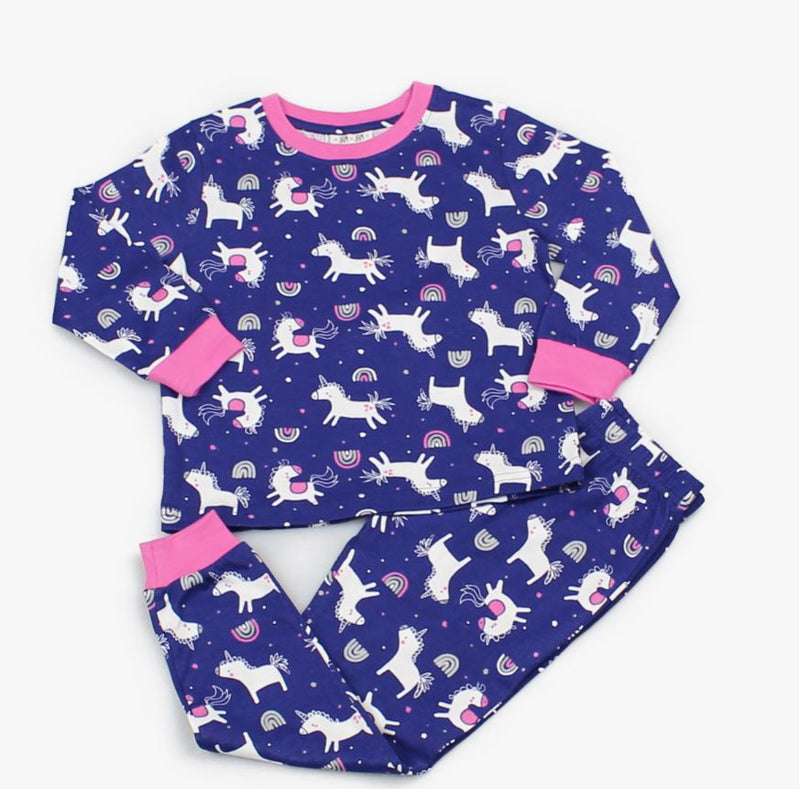 Girls Unicorn Cotton Pajama Set (2-6 Years)-M4373