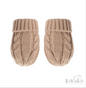 Coffee 'Elegance' Cable Knit Mittens : BM12- COF-SM