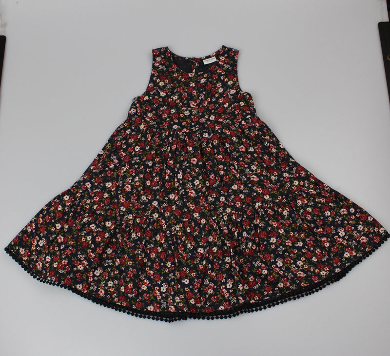 Girls Summer Printed Dress - Dark Floral (3-8yrs) (PK6) C52171