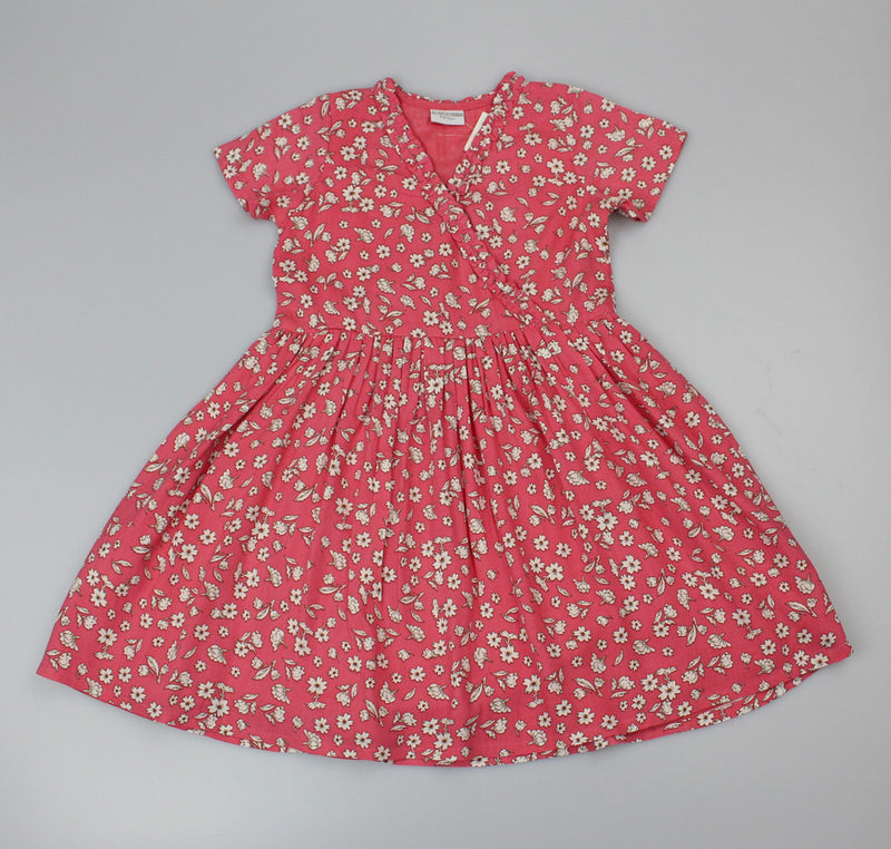 Girls Summer Printed Dress - Pink (3-8yrs) (PK6) C52174