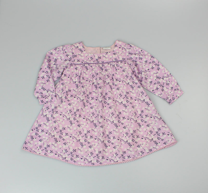 Baby Girls Lined Viscose Dress - Lilac (PK6) (1-3) F32524
