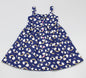 Girls All Over Print Navy/Rainbows Dress (3-8 Years0)-GF5036