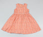 Girls All Over Print Salmon Floral Dress (3-8 Years0)-GF5111