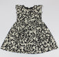 Girls All Over Print Black/White Floral Dress (3-8 Years0)-GF5122