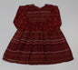 GIRLS PRINT LINED DRESS -Burgandy(3-8 YEARS) (PK6) WF5902
