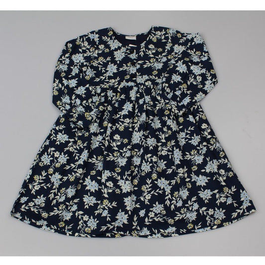 GIRLS VISCOSE PRINT LINED DRESS -NavyFloral (3-8 YEARS) (PK6) WF5911
