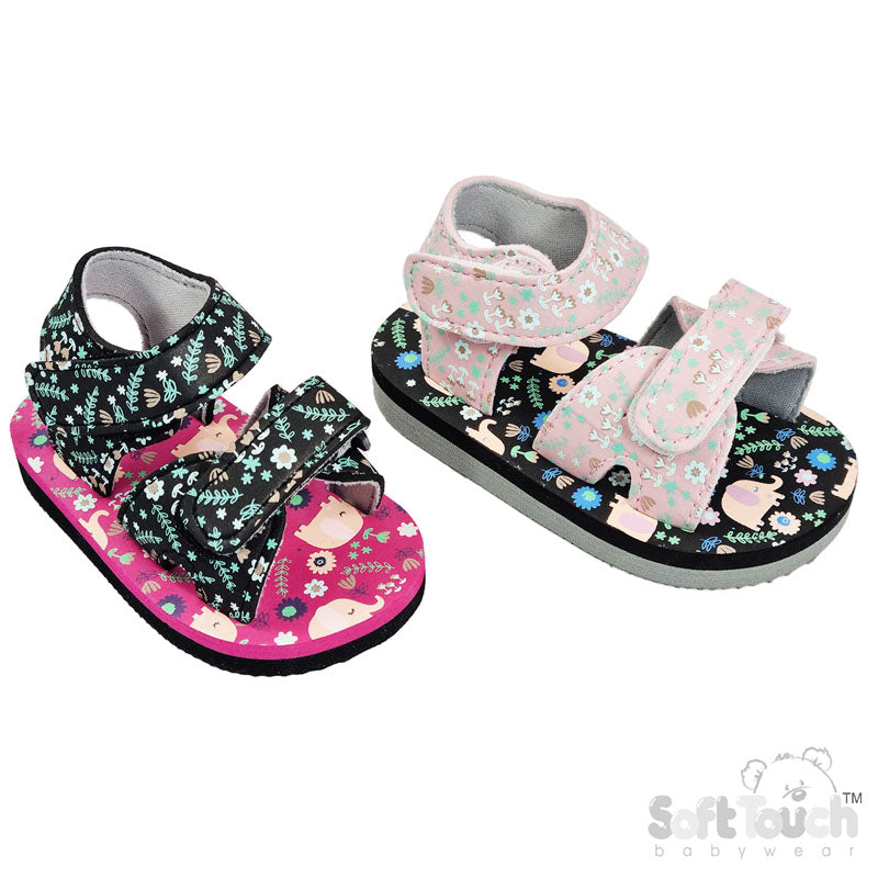 ELEPHANT PRINT SANDALS (9 to 18 Months) (PK6) E48