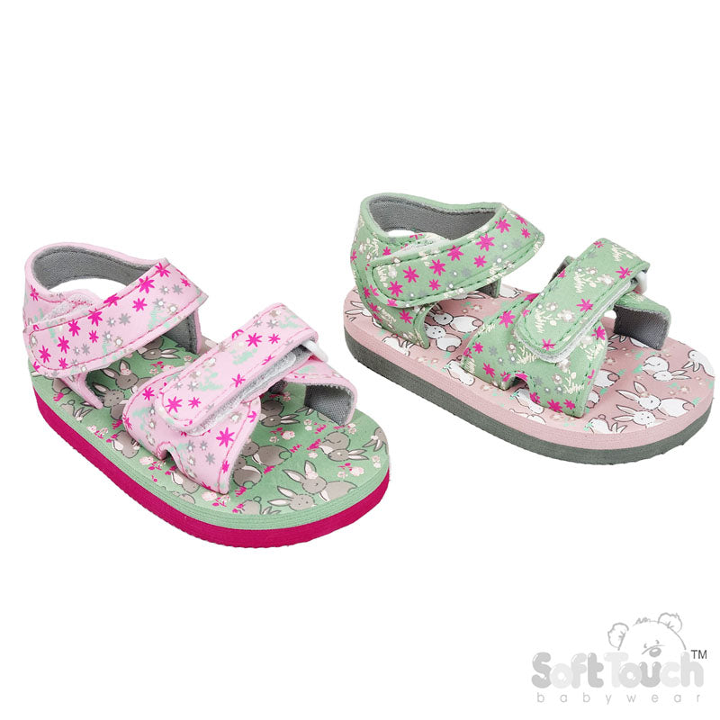 BUNNY PRINT SANDALS (15 to 24 Months) (PK6) E54