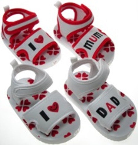 Love Mum/Dad Velcro Fastener Sandals