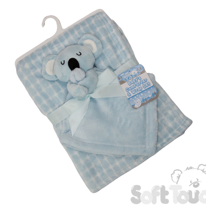 Blue Koala Comforter & Wrap Set (PK4) FBP222-B