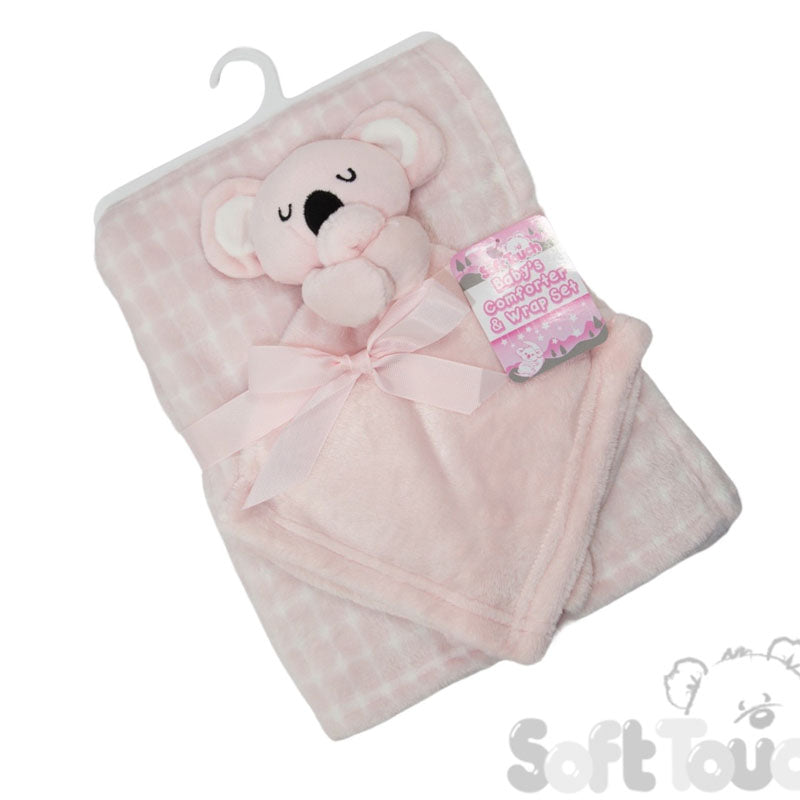 Pink Koala Comforter & Wrap Set ( FBP222-P
