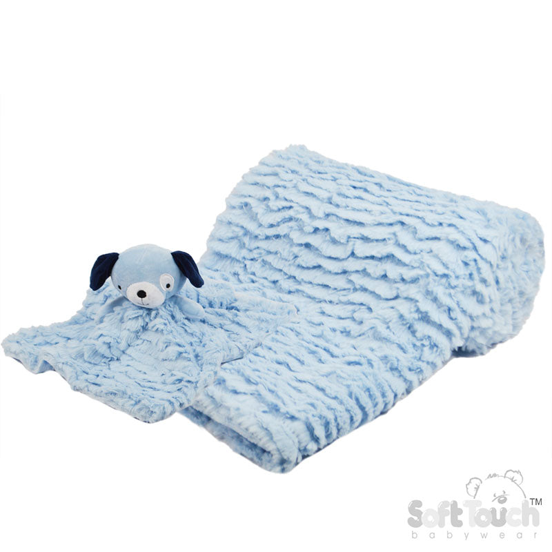 Blue Puppy Comforter & Wrap Set - FBP224-B