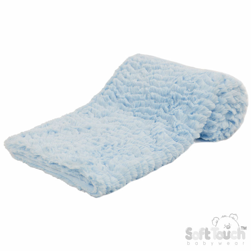Blue Fluffy Fleece Wrap - FBP226-B