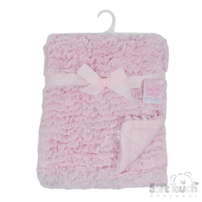 Pink Fluffy Fleece Wrap - FBP226-P