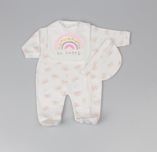Baby Girls 3pc Gift Set - Happy Rainbow (PK6) (0-9m) WF1667