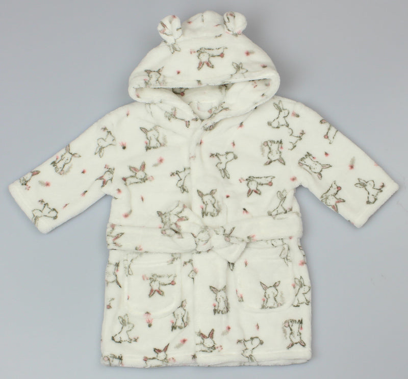 Floral Bunny Super Soft Dressing Gown (0-6 & 6-12 Months) (PK6) WF1927