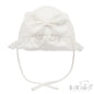 WHITE CHECKED SUMMER HAT W/BOW NO (0-12) H68-W