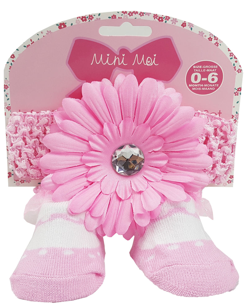 Baby Girls Socks and Headband Set-h9250