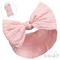 PINK CABLE HEADBAND W/BOW : (PK12) HB112-P