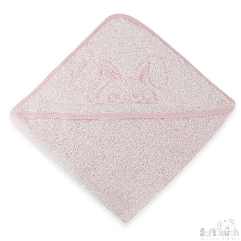 Pink Hooded Robe W/Bunny Embroidery-HT11-P