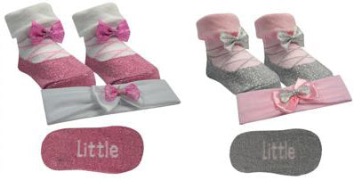 Baby sparkle Headband and Socks Set (0-12 months) 10c059