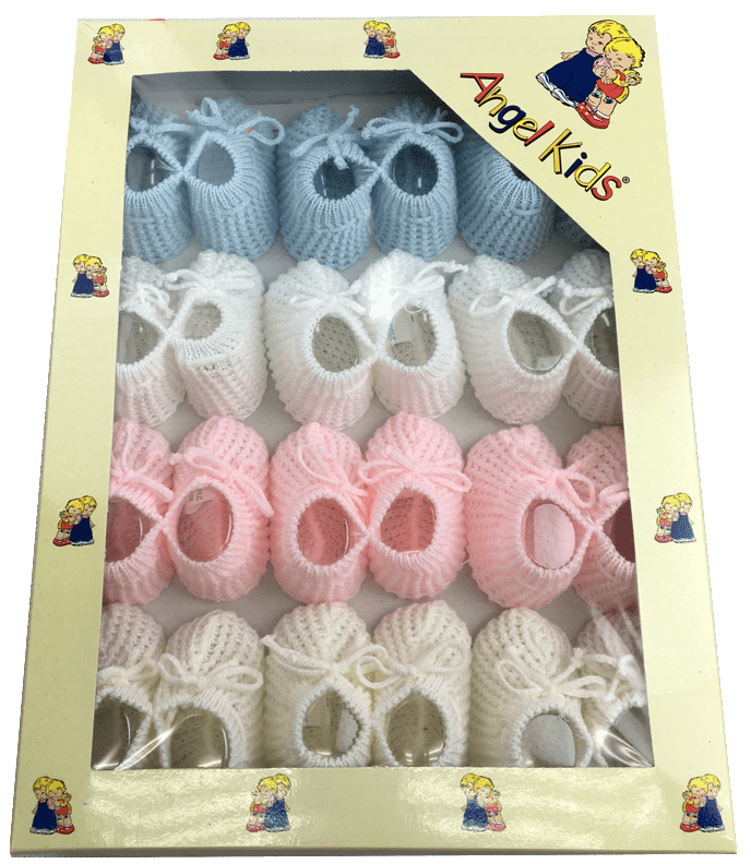 Baby Bootees Assorted in a Box 1258 - Kidswholesale.co.uk
