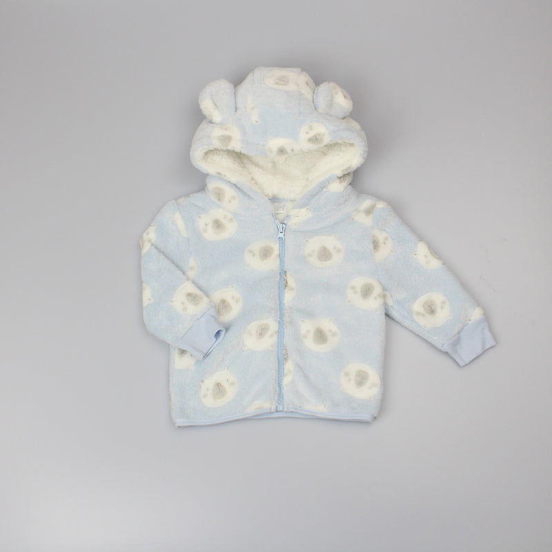 Baby Boys Off-Set Plush Jacket - Teddy (PK6) (6-24m) F32557