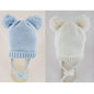 BABY DOUBLE POM WAFFLE HAT (6-18 MONTHS) KIDS/6196 - Kidswholesale.co.uk