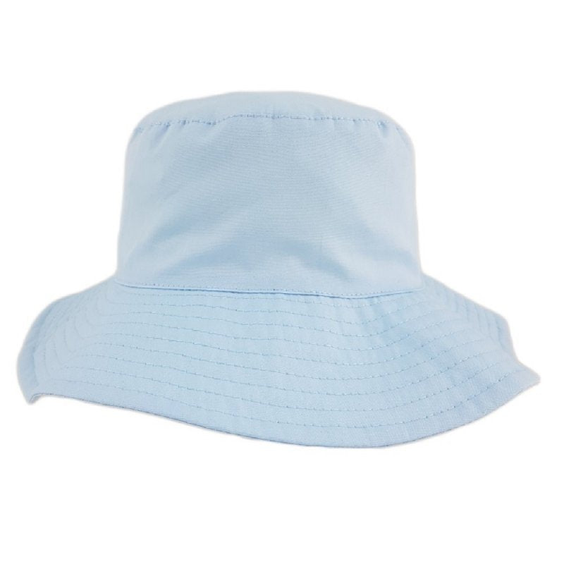 Baby Brim Hat - Plain Sky / White  (0-12m)(pk12) KIDS/0249