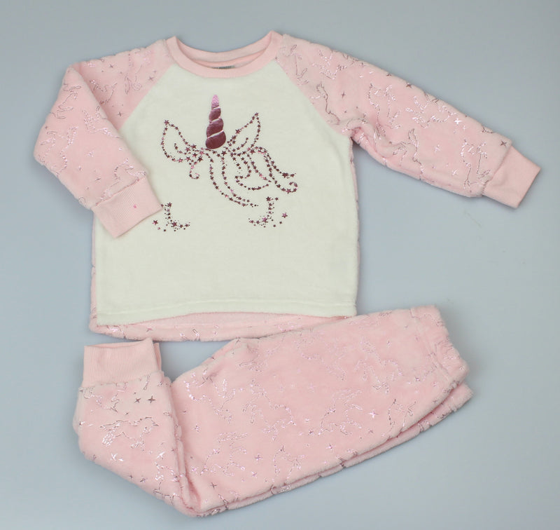 Girls Fleece Pyjama Set - Unicorn (2-6yrs) (PK6) WF4838
