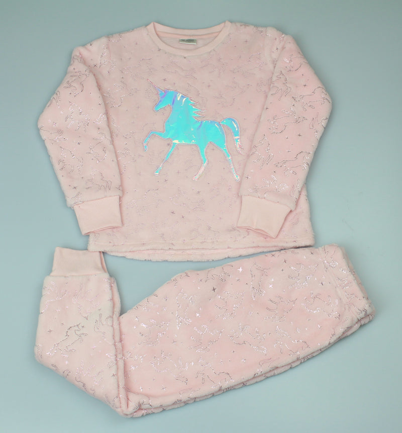 Girls Fleece Pyjama Set - Unicorn (7-12yrs) (PK6) WF6839
