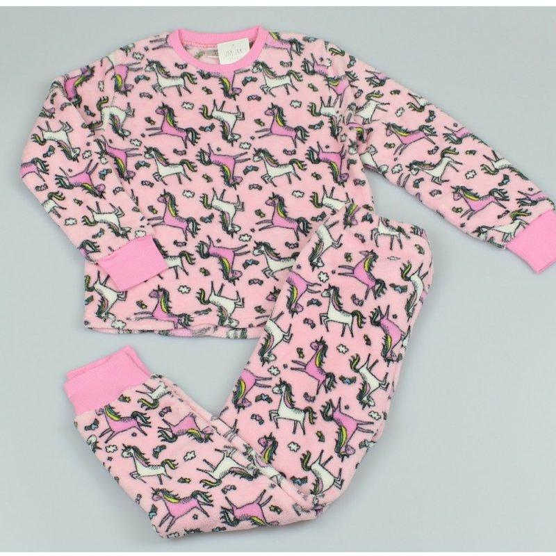 Older Girls Fleece Pyjama Set - Unicorn (7-12Yrs) M6453 - Kidswholesale.co.uk