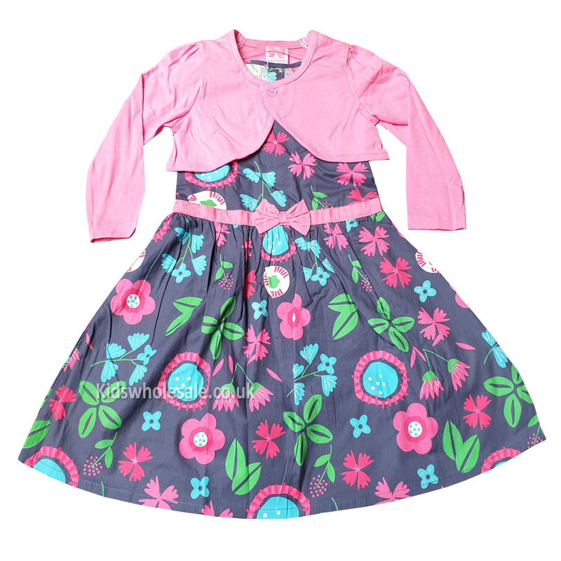 Gils Floral Dress with Bolero (2-7yrs) P16386 - Kidswholesale.co.uk