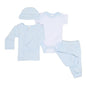 PREMATURE BOYS 4 PIECE GARMENT SET (Tiny Baby: 3.5kg : 50-55cm)  PR10-B - Kidswholesale.co.uk