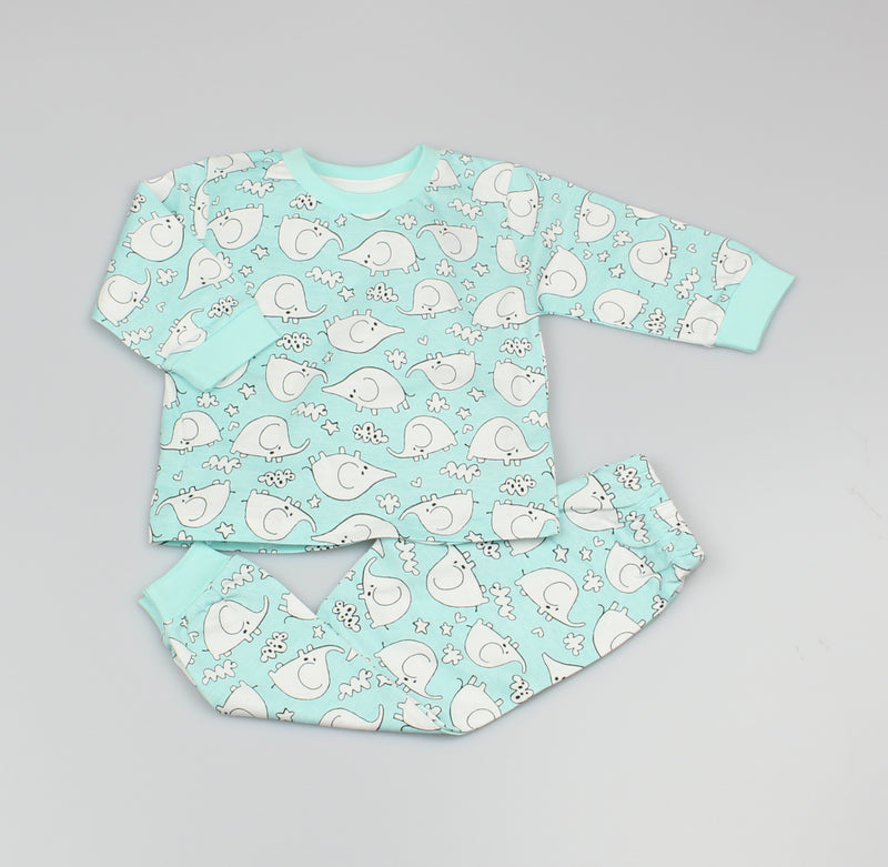 Baby Boys Blocky Elephant Pyjama Set (1  1.5  2 yrs)-GF3151
