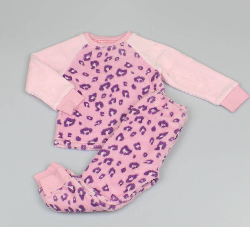 Girls Fleece Pyjama Set - Leopard (PK6) (2-6yrs) M4460
