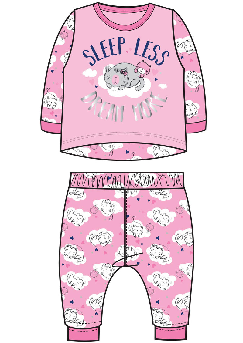 Girls Pyjama Set - Dream Cat (2-6yrs) (PK6) WF4874