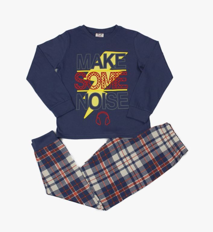 Boys Cotton Pyjama Set - MakeSomeNoise(7-12yrs) (PK6) WF6877